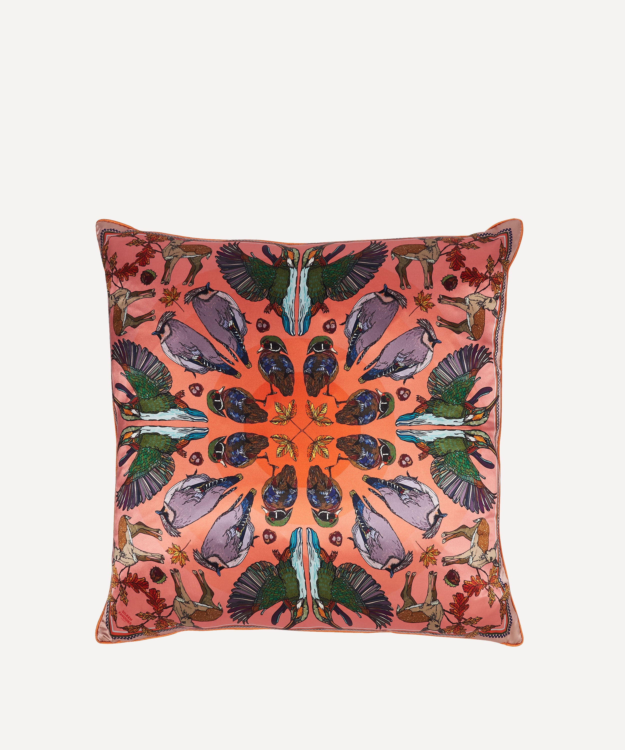 Autumn Coral Silk Cushion Pre Order – silkenfavours