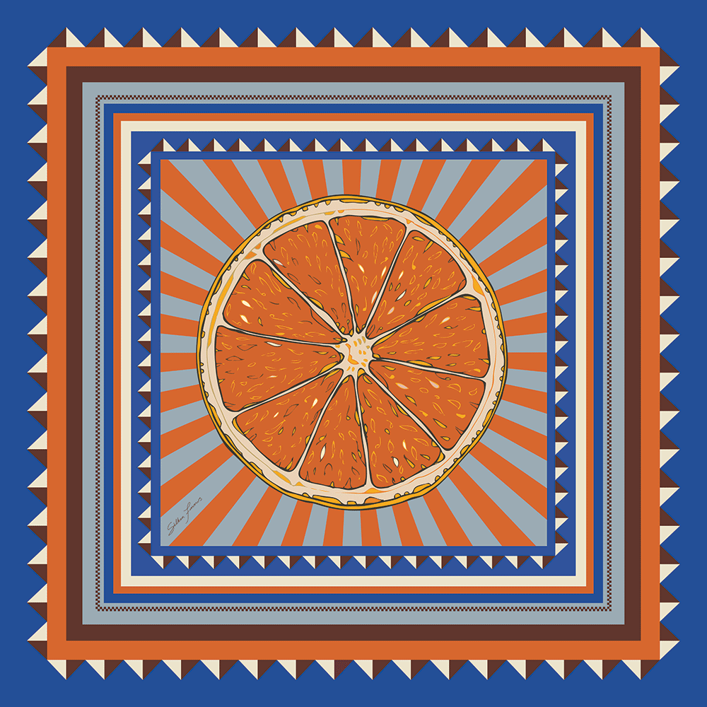 amplef 02 silk pack 60g×2個 Orange Zing Silk Scarf - Silken Favours – silkenfavours